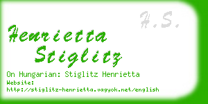 henrietta stiglitz business card